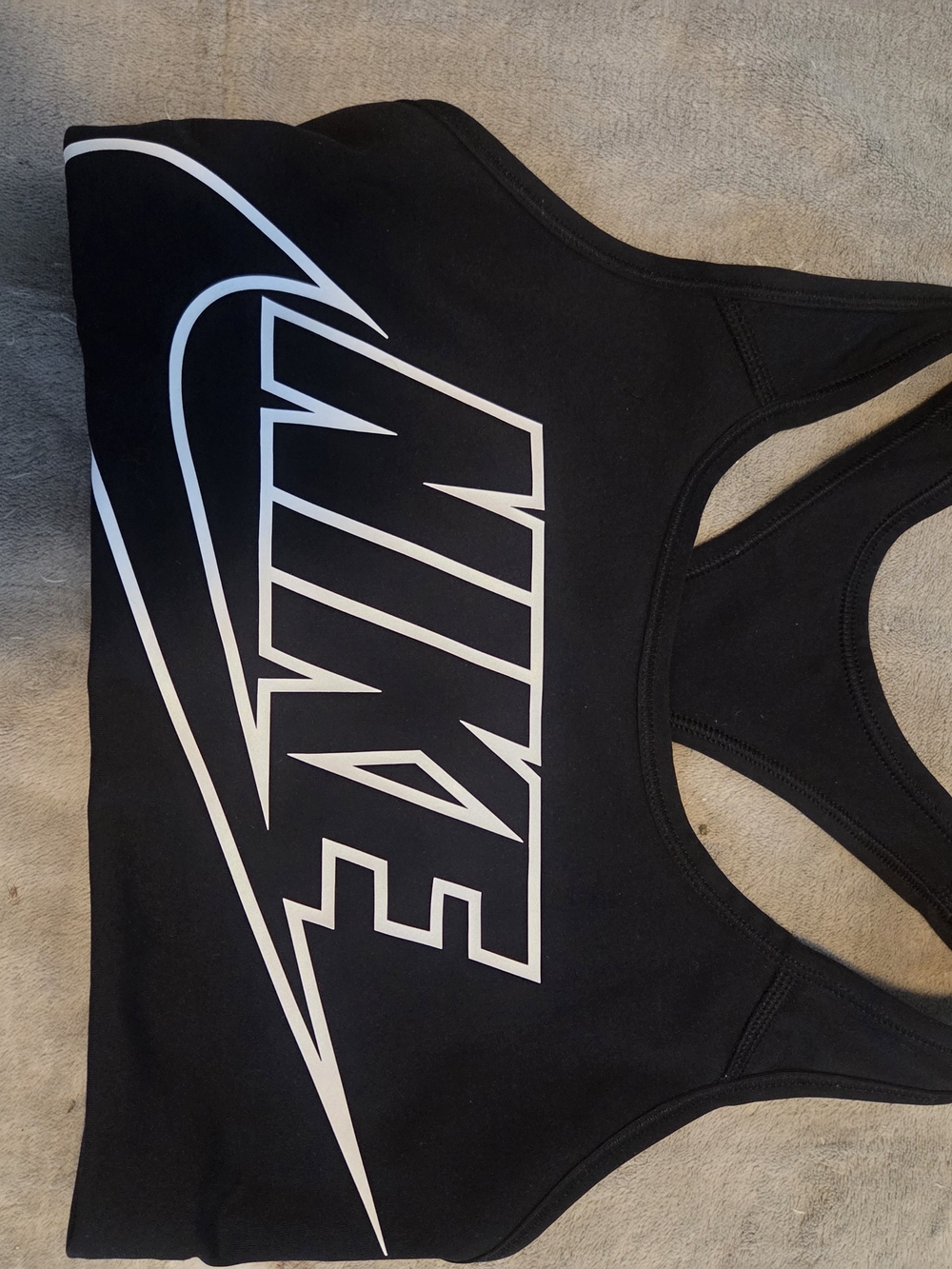 Nike Women's Black Sports Bikini Top - Bold Logo